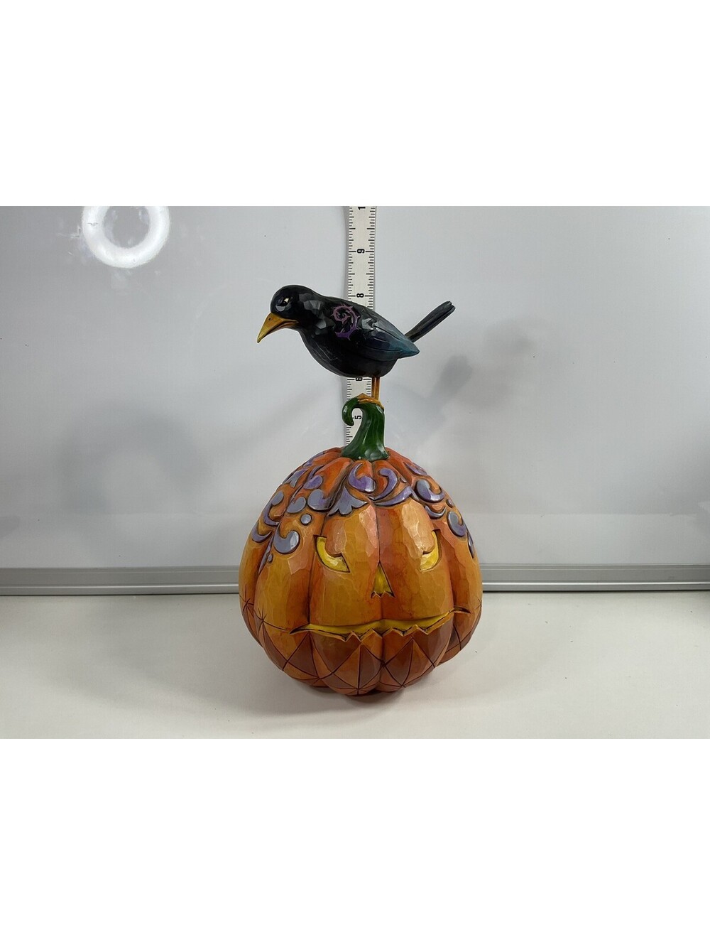 Jim Shore Two Faced Jack Pumpkin Halloween Figurine